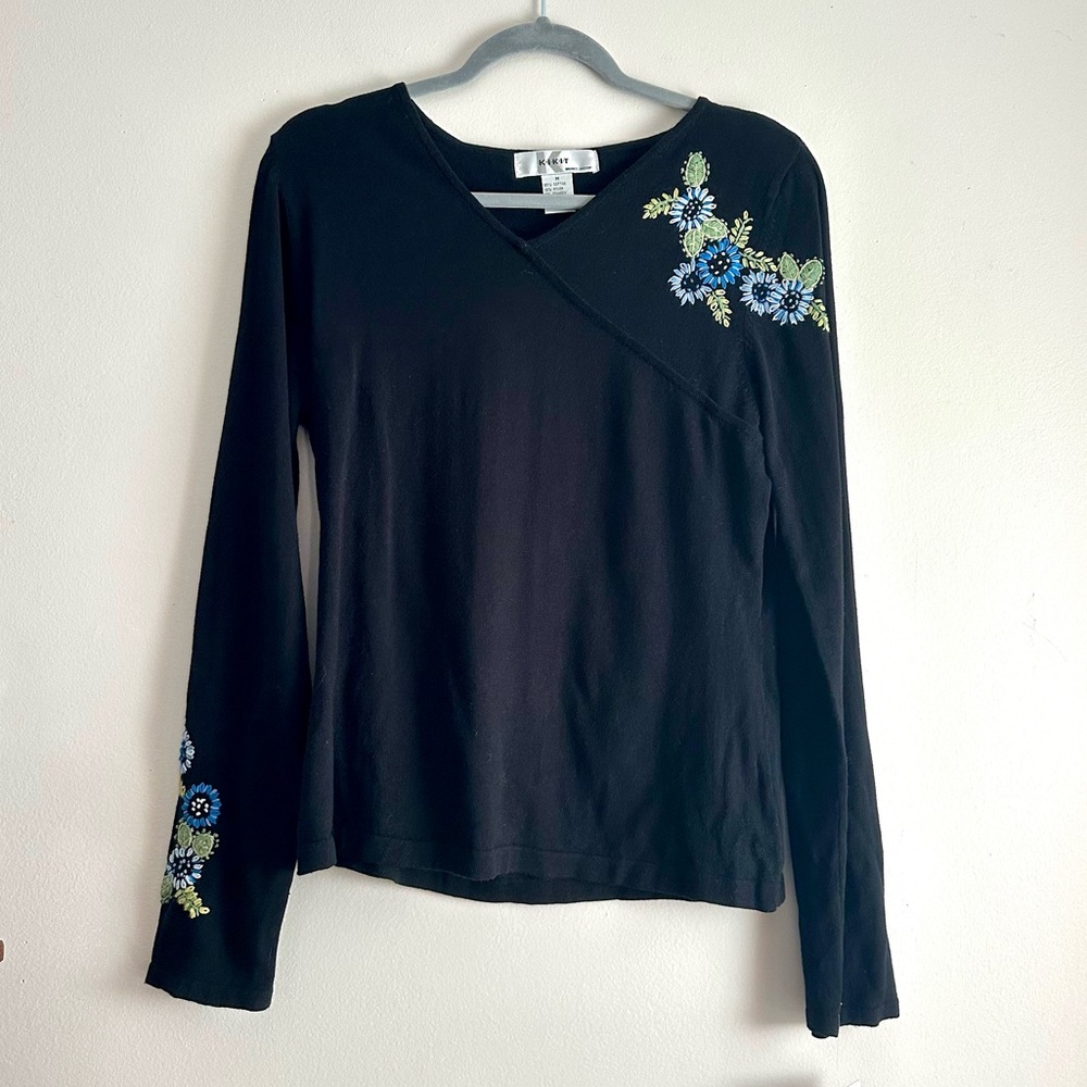 Kikit • Embroidered Floral Y2K Top